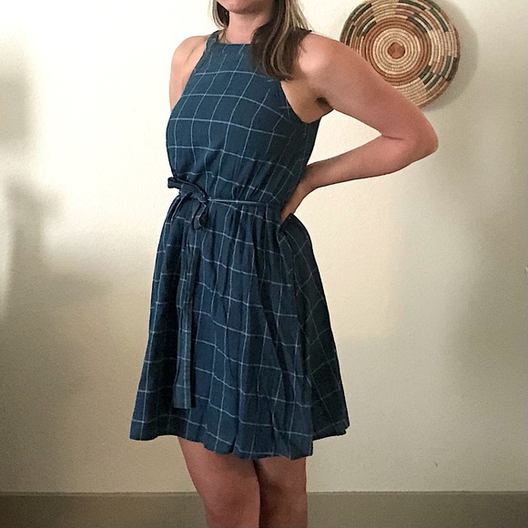 Blue grid a new day dress - Picture 2 of 8